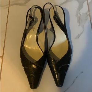 Anne Klein I flex  leather strap heel